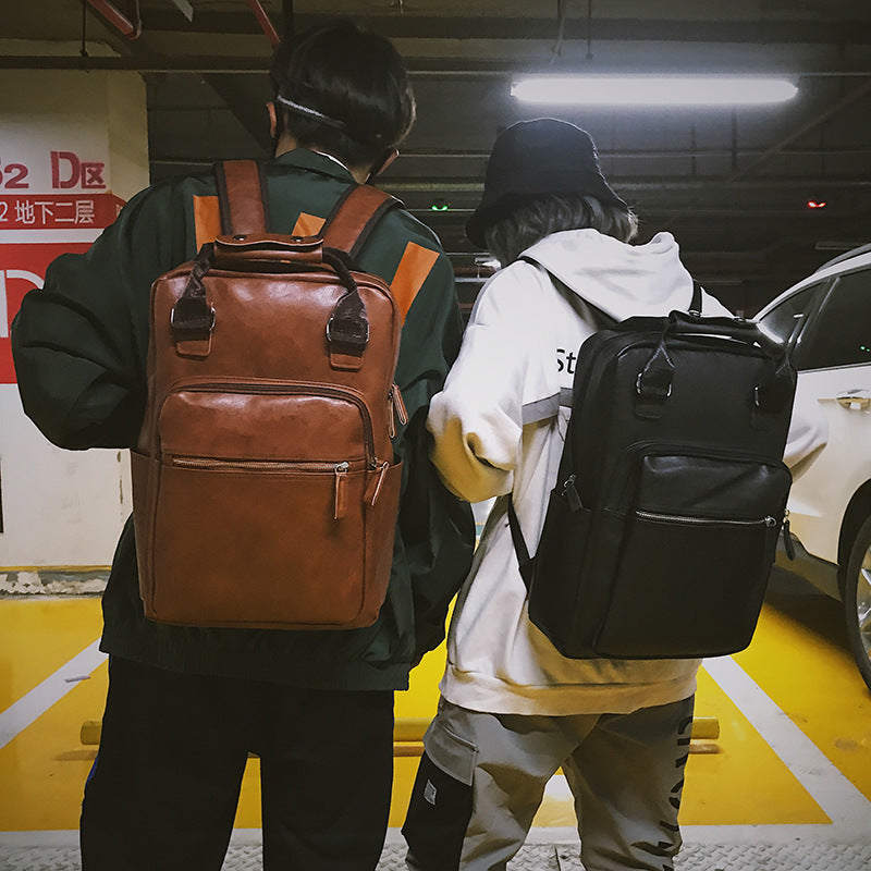 Grosser Reise-Laptop-Rucksack aus PU-Leder – Bild 9 | LuxeStyle