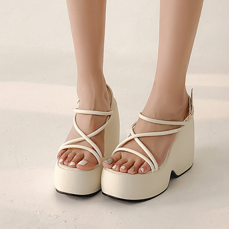 Sommer-Platform Sandalen mit offenen Zehen | LuxeStyle