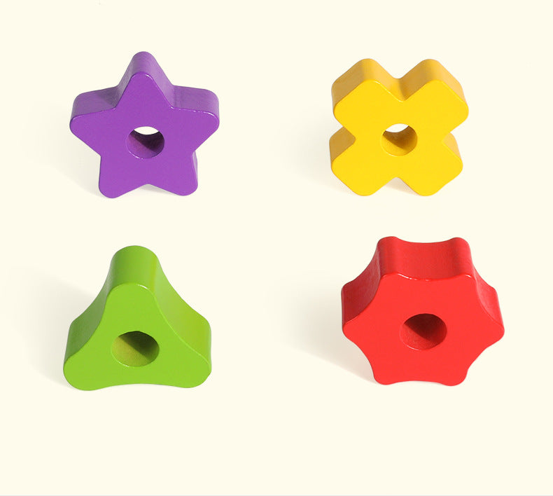 Doppelturm-Stapelspiel aus Holz – Bild 2 | LuxeStyle