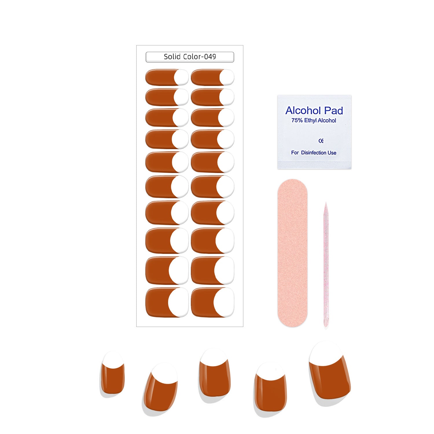 Französische Nagelsticker
