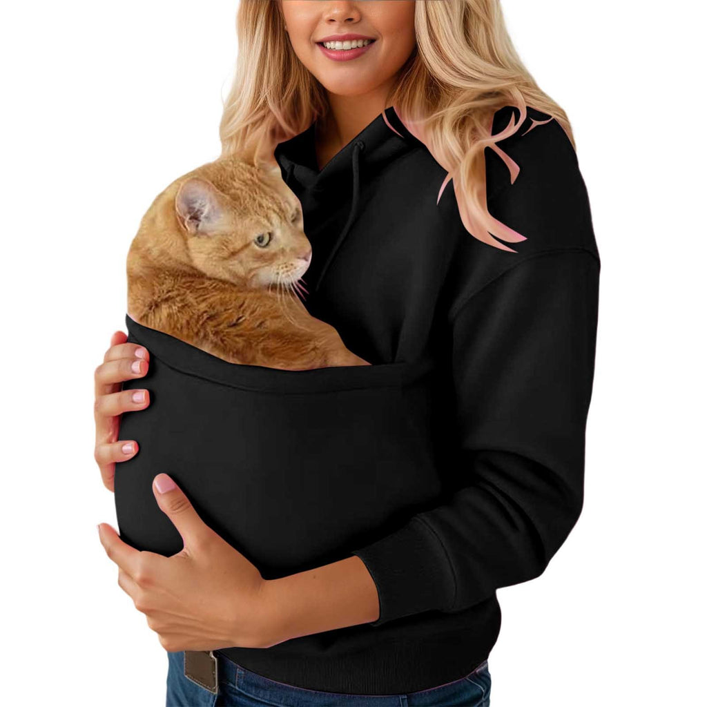 Kapuzen-Sweatshirt mit Bauchtasche für Haustiere – Ansicht 6