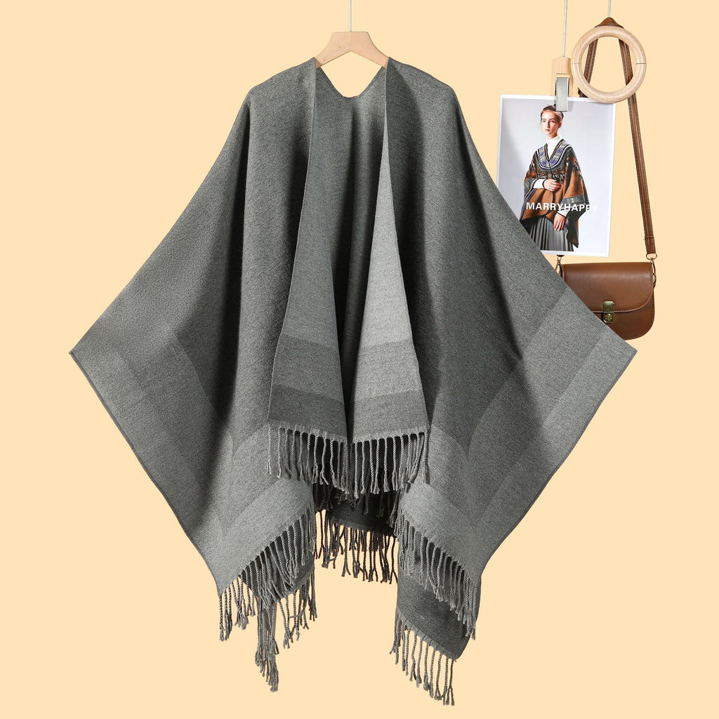 Weitläufiger Kaschmir-Schal mit Kordel – Bild 2 | LuxeStyle