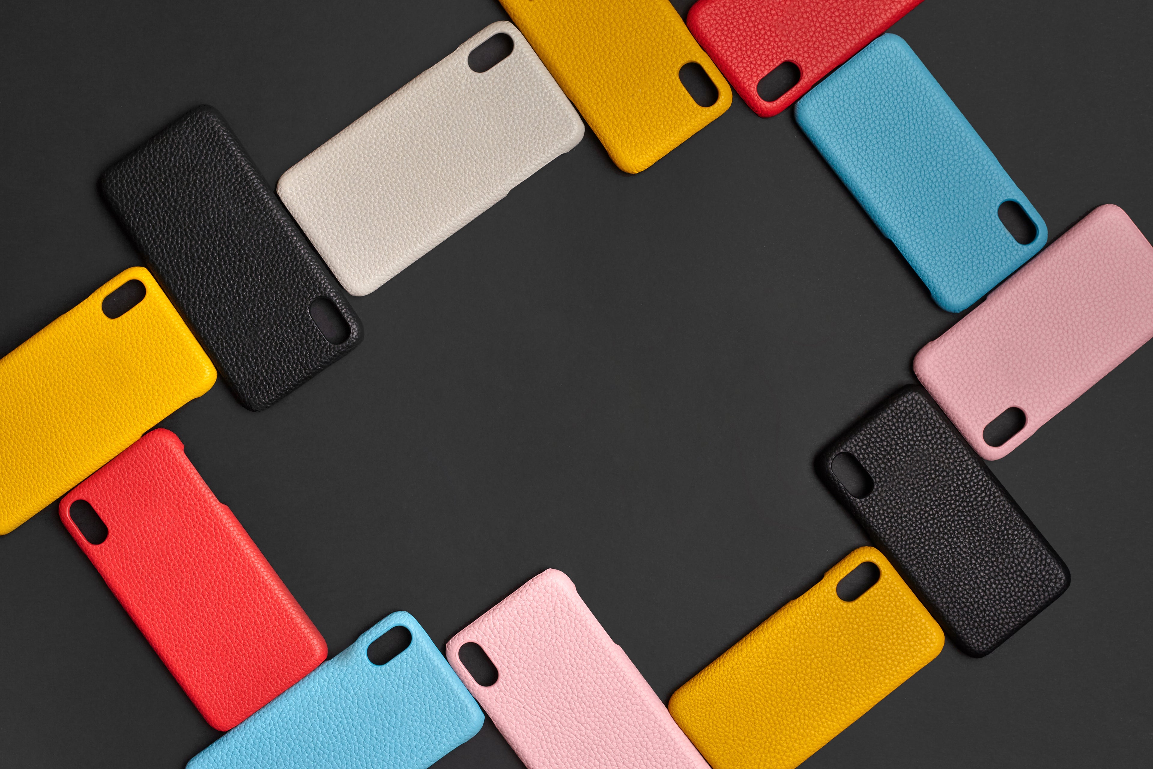 Colorful phone accessories set