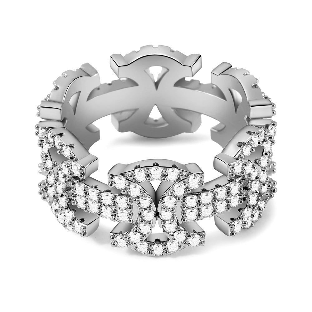 Geometrischer Ring mit Zirkonia – Bild 2 | LuxeStyle