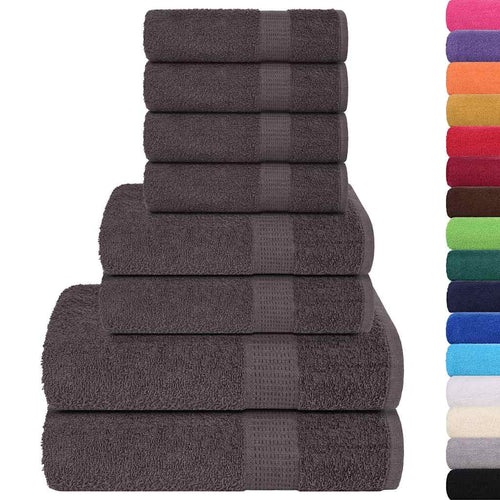 8er-Handtuch-Set, Anthrazit