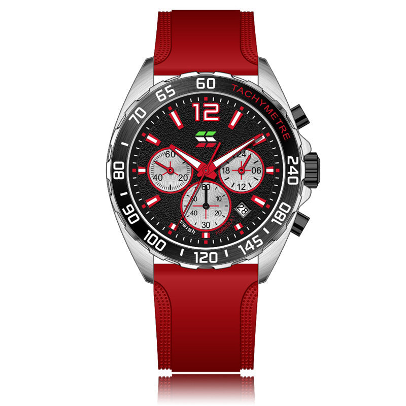 Quarz-Armbanduhr mit Kautschukarmband