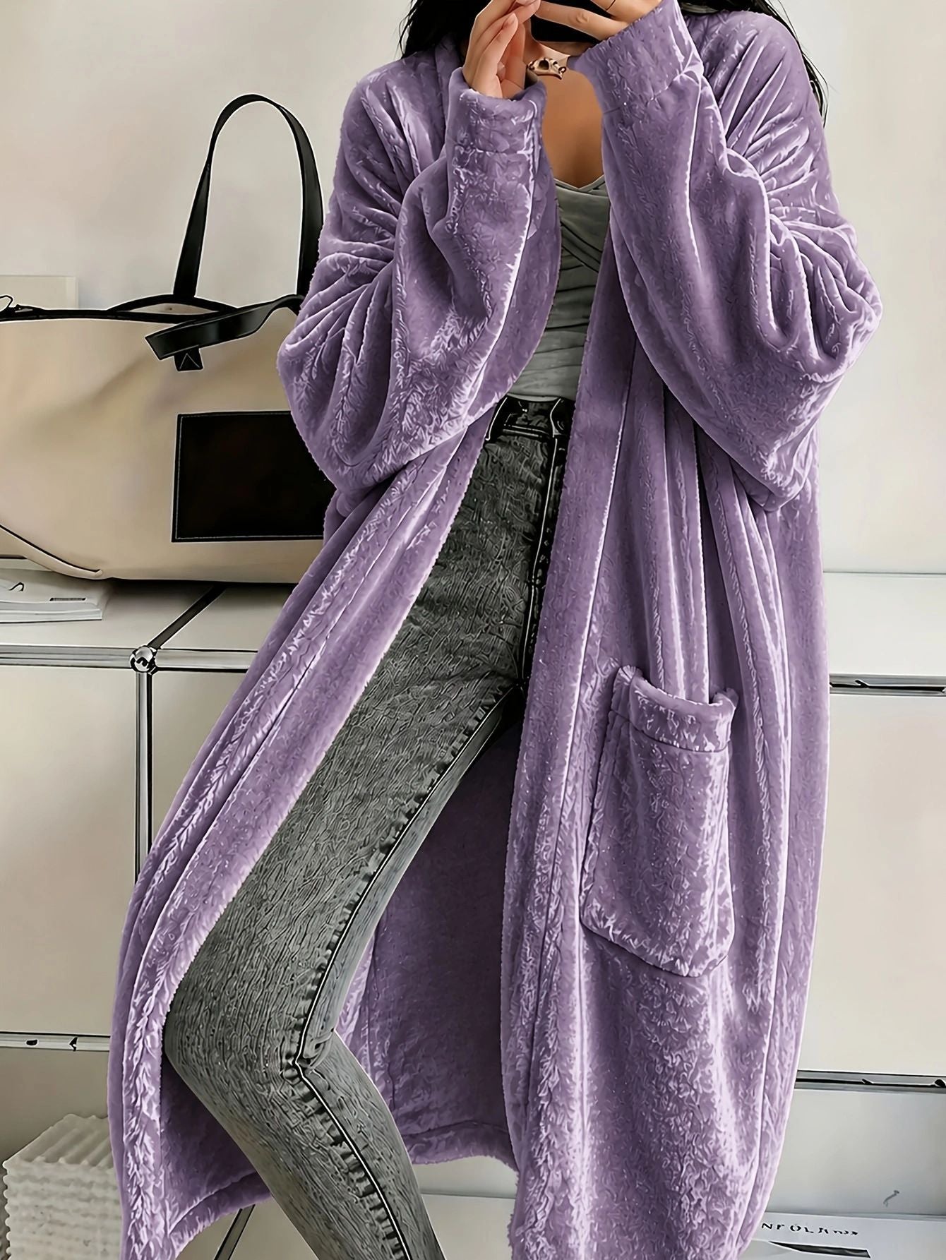 Langer Damen-Mantel im Casual-Look