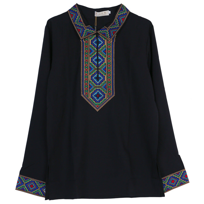 Langarmshirt mit Reverskragen – Bild 3 | LuxeStyle