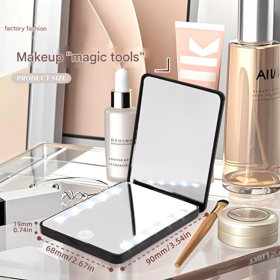 Kompaktes LED-Makeup-Spiegelset