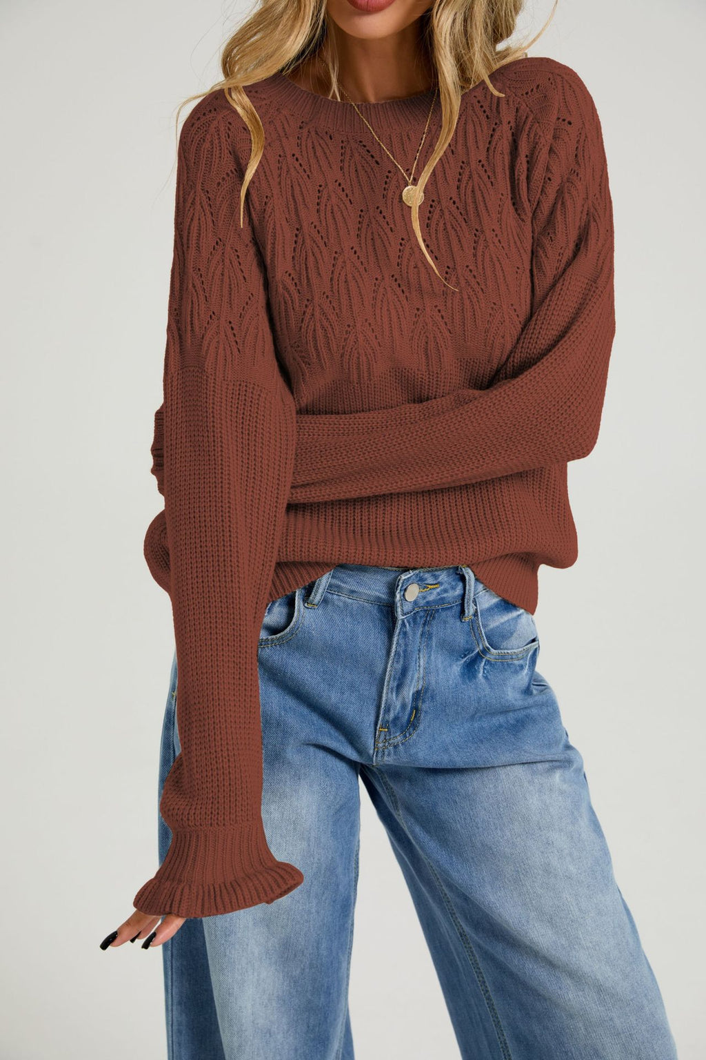 Vielseitiger Damen Pullover mit Rundhalsausschnitt – Bild 10 | LuxeStyle