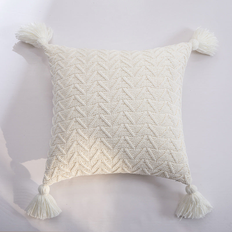 Gestrickter Kissenbezug aus Chenille – Bild 4 | LuxeStyle
