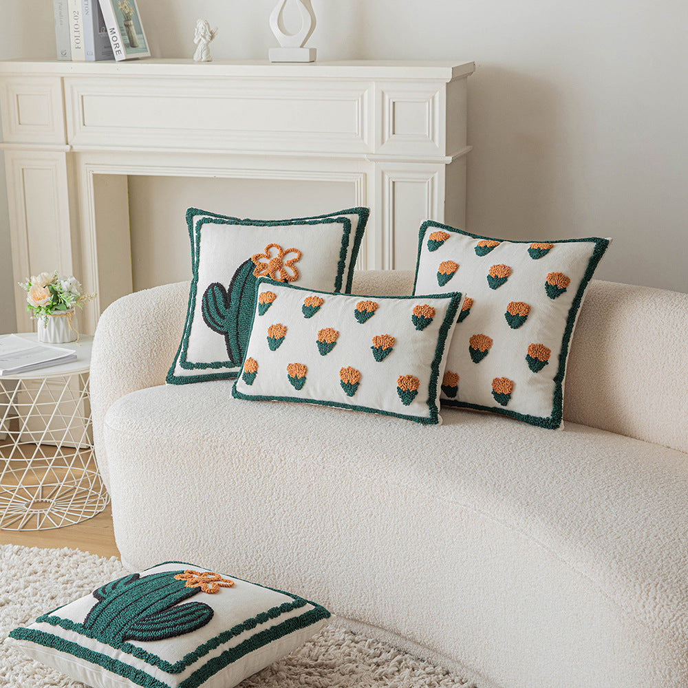 Kissenbezug mit Kaktus und Blumenmuster – Bild 3 | LuxeStyle