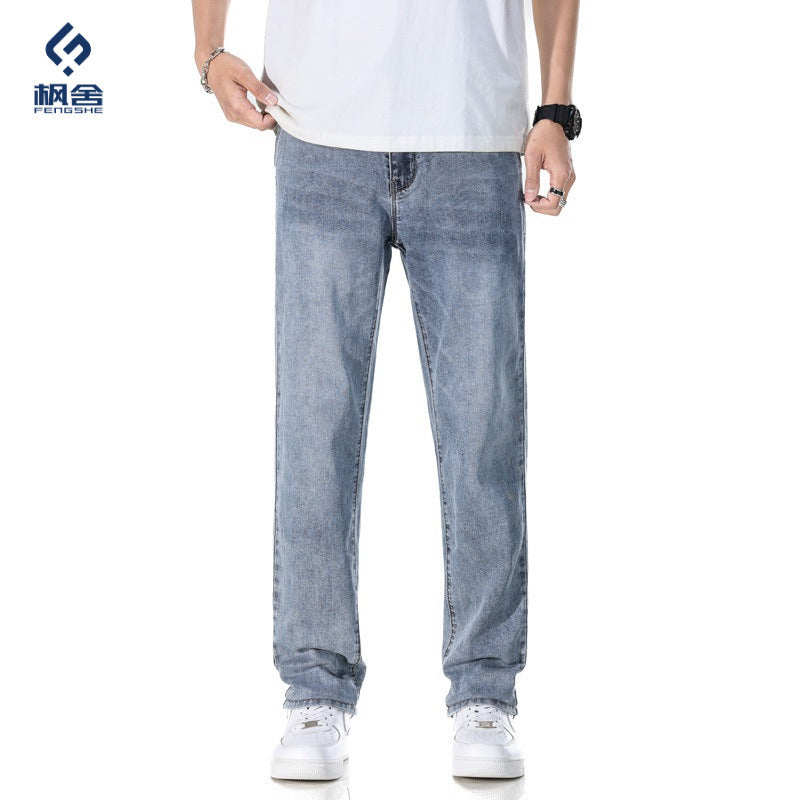 Dünne, lockere Business-Jeans für Herren