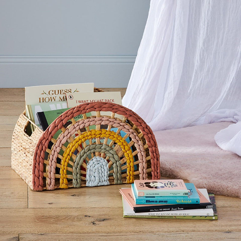 Halbrunder Korb aus Strohgeflecht mit Henkel – Bild 4 | LuxeStyle