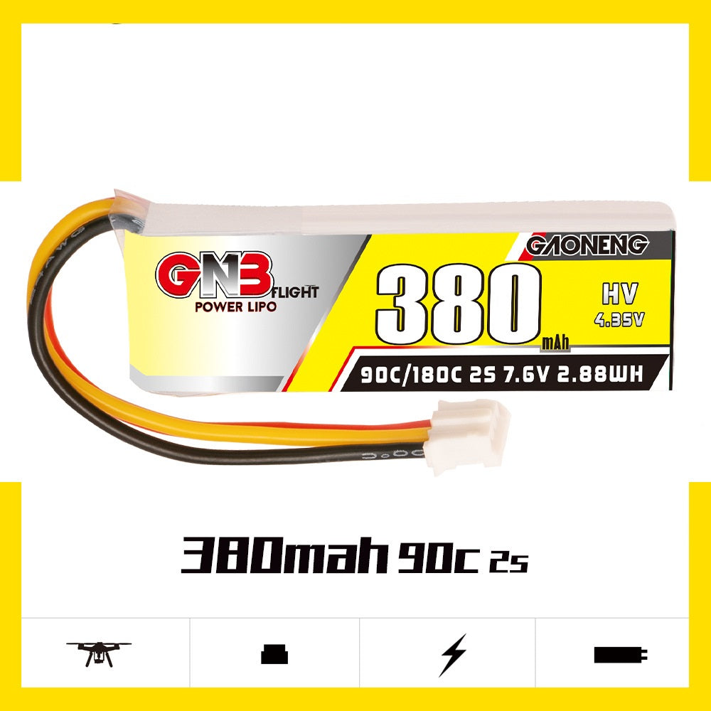 GNB High Energy 380mAh 2S 90C HV LiPo Akku