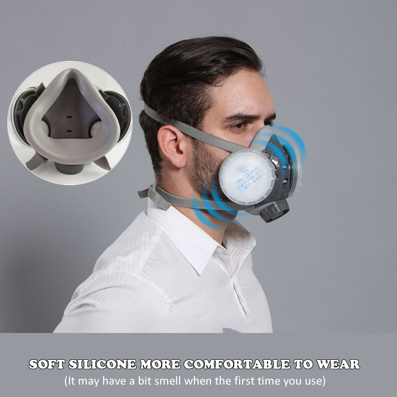 Silikon-Staubmaske mit Anti-Beschlag-Brille
