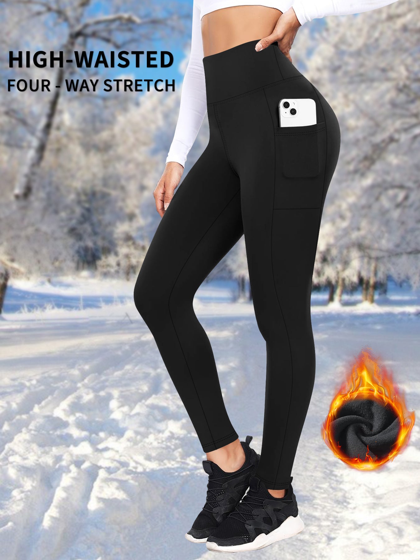 Warme Velour-Yoga-Hosen