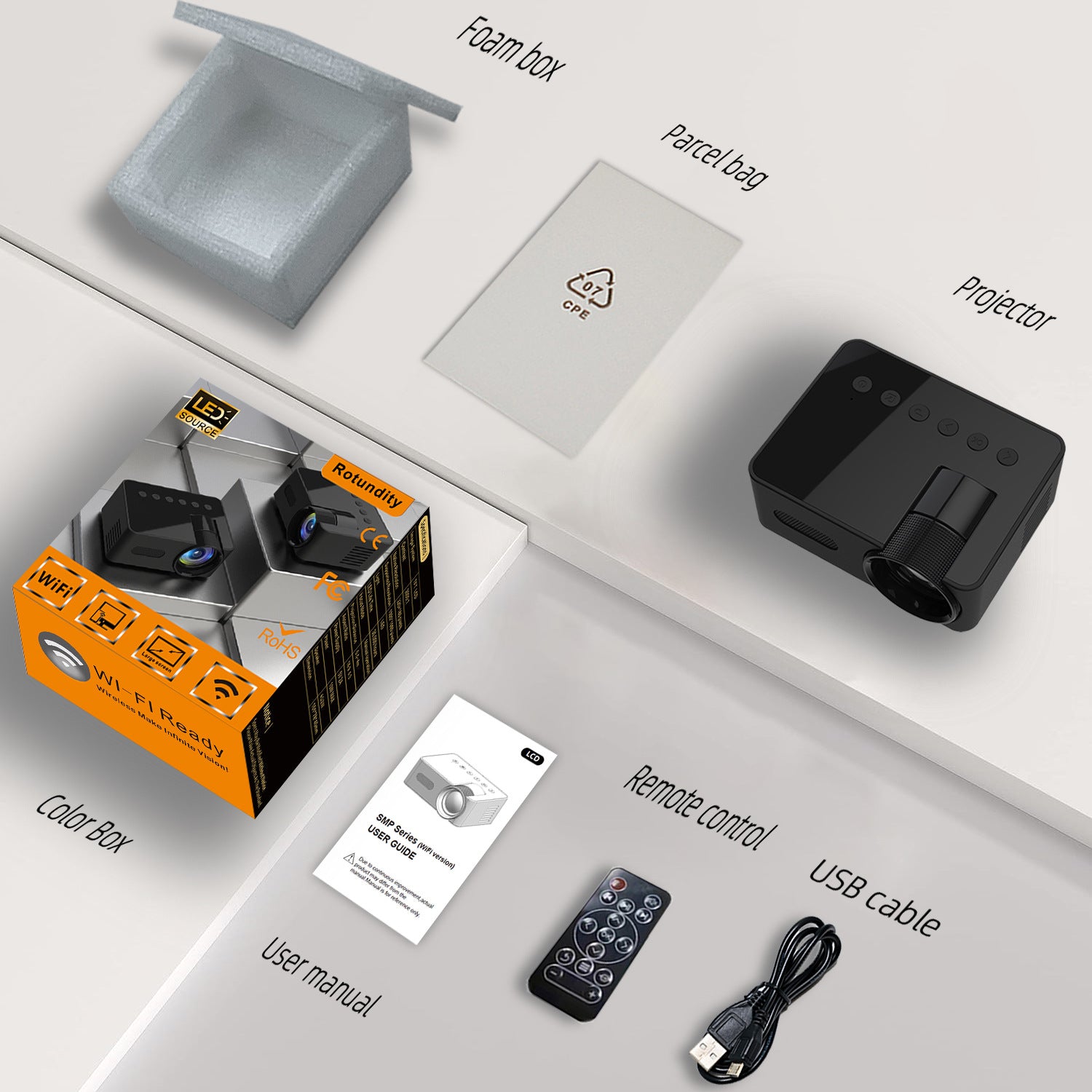 Mini-Beamer «CineHome» · WLAN HD-Projektor