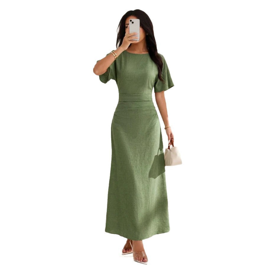 Elegantes Sommerkleid mit Prinzessinnenärmeln