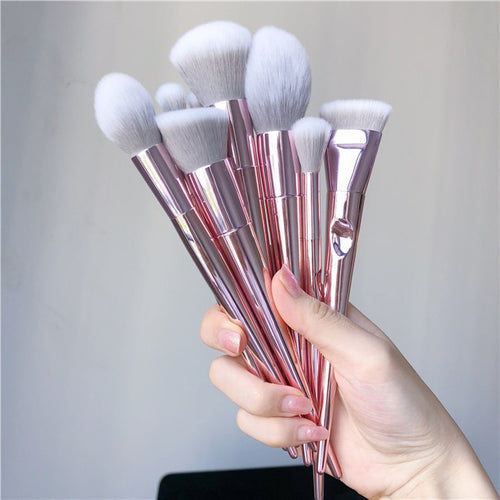 10 Make-up Pinsel mit langem Stiel