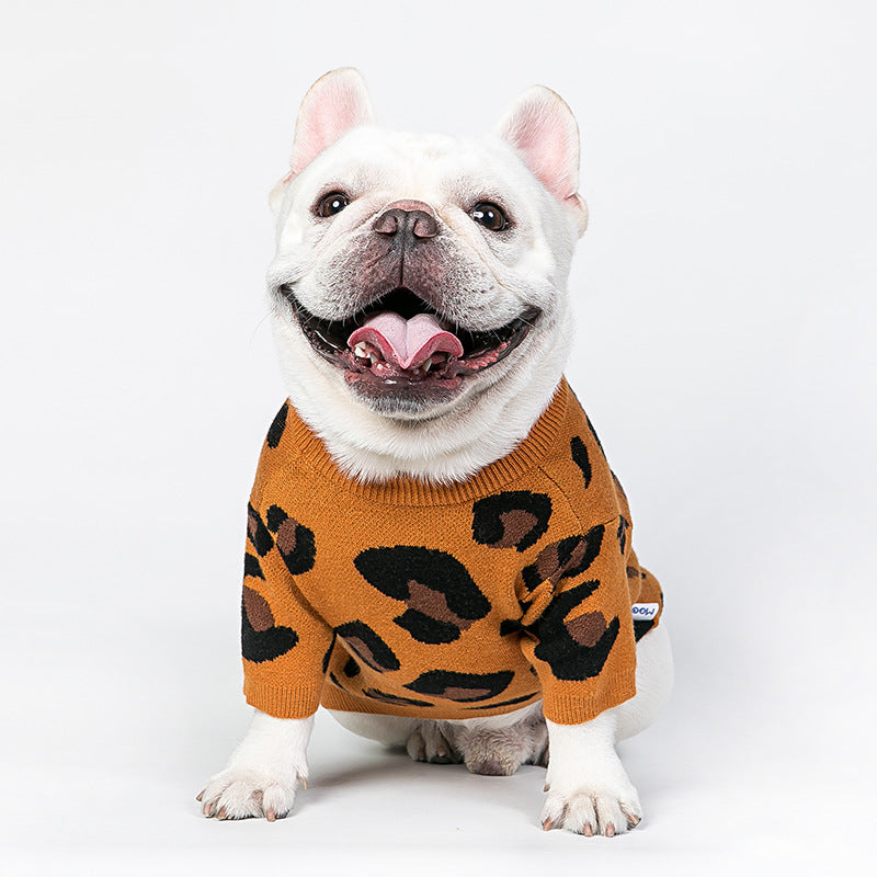 Wollpullover mit Leopardenmuster für Hunde – Bild 3 | LuxeStyle