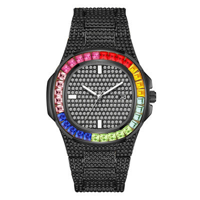 Quadratische Herrenuhr mit Diamant-Trend – Bild 5 | LuxeStyle