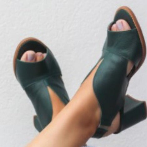 Elegante Peep-Toe Sandalen mit Chunky-Heel – Bild 2 | LuxeStyle