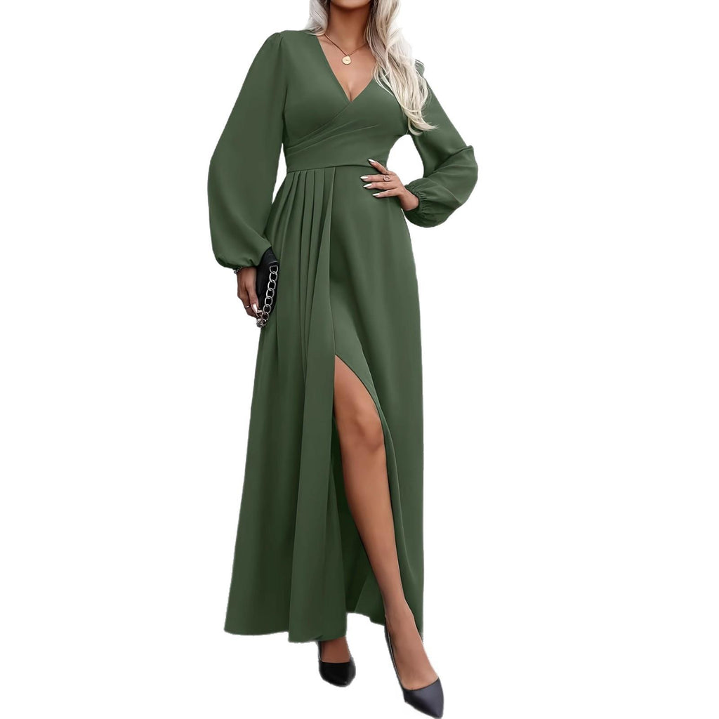 Armygruene Damenkleid