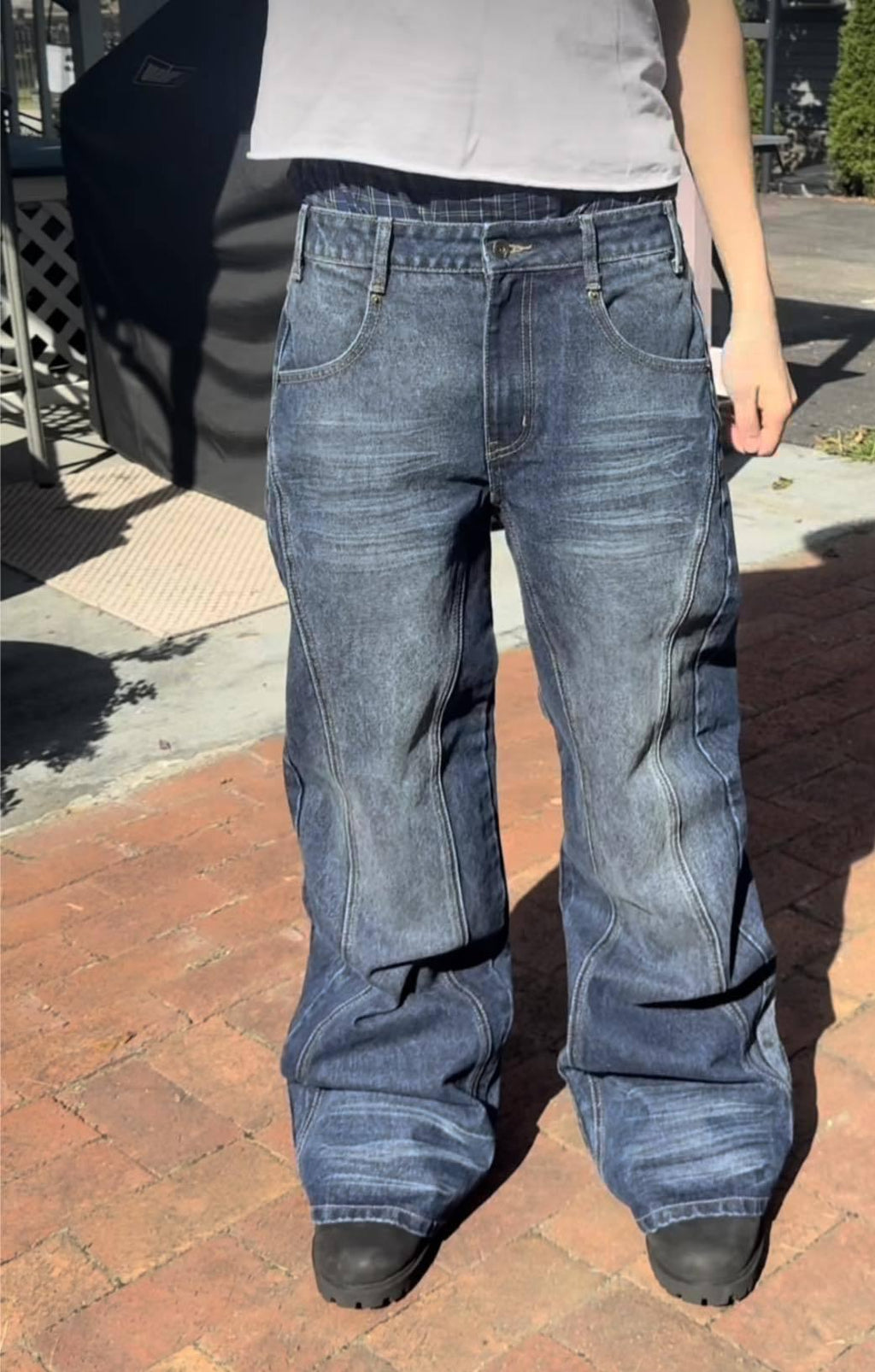 Herren Vintage Distressed Jeans