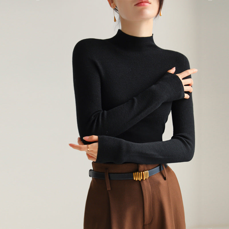 Premium Merino Wolle Rundhalspullover