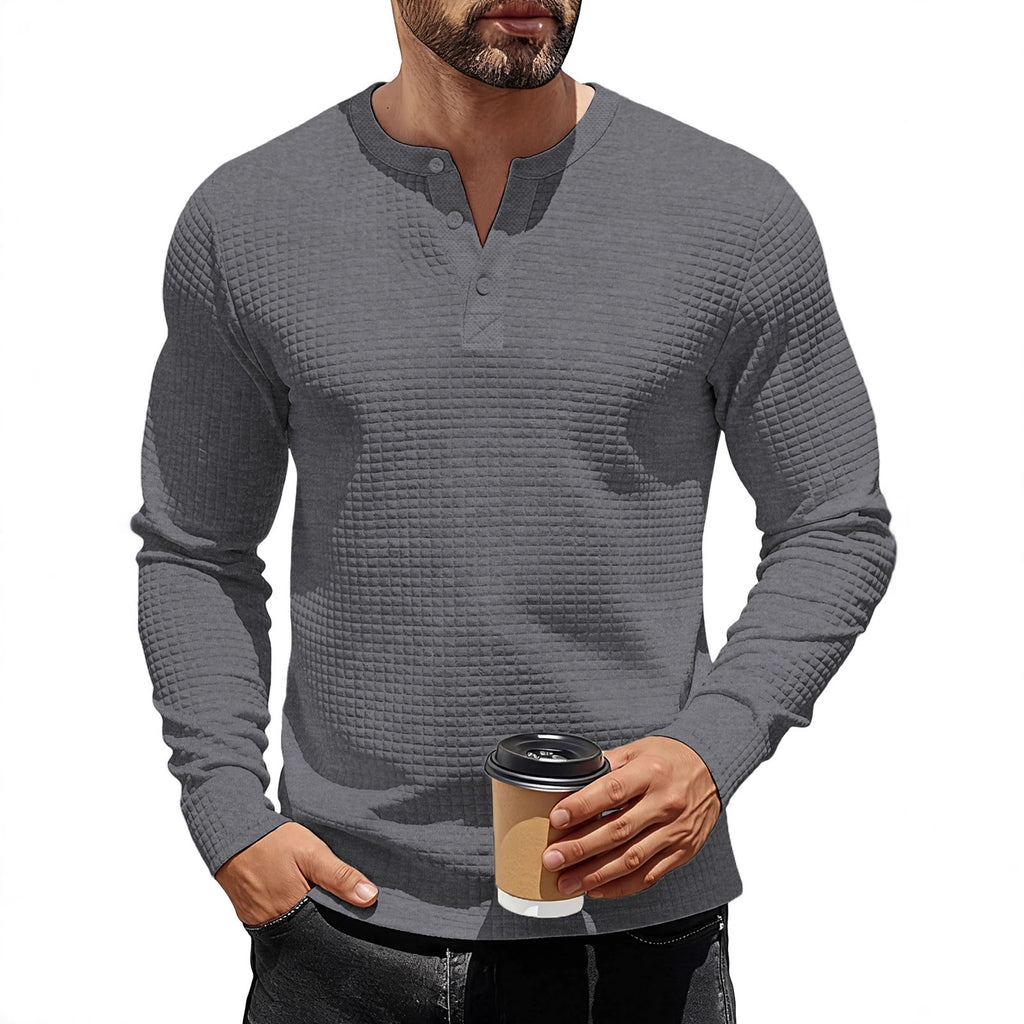 Herren Langarm-Sweatshirt mit Jacquard-Muster