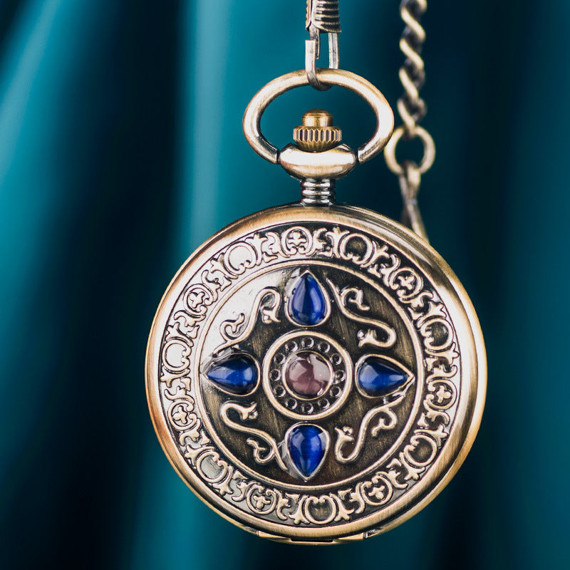 Retro Flip-Open Mechanische Taschenuhr