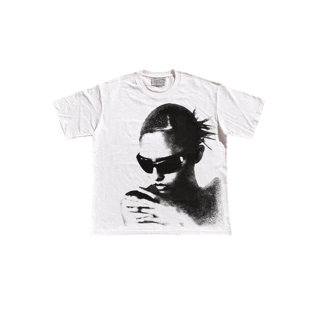 Print-Loose-Fit-Shortsleeve-T-Shirt für Paare