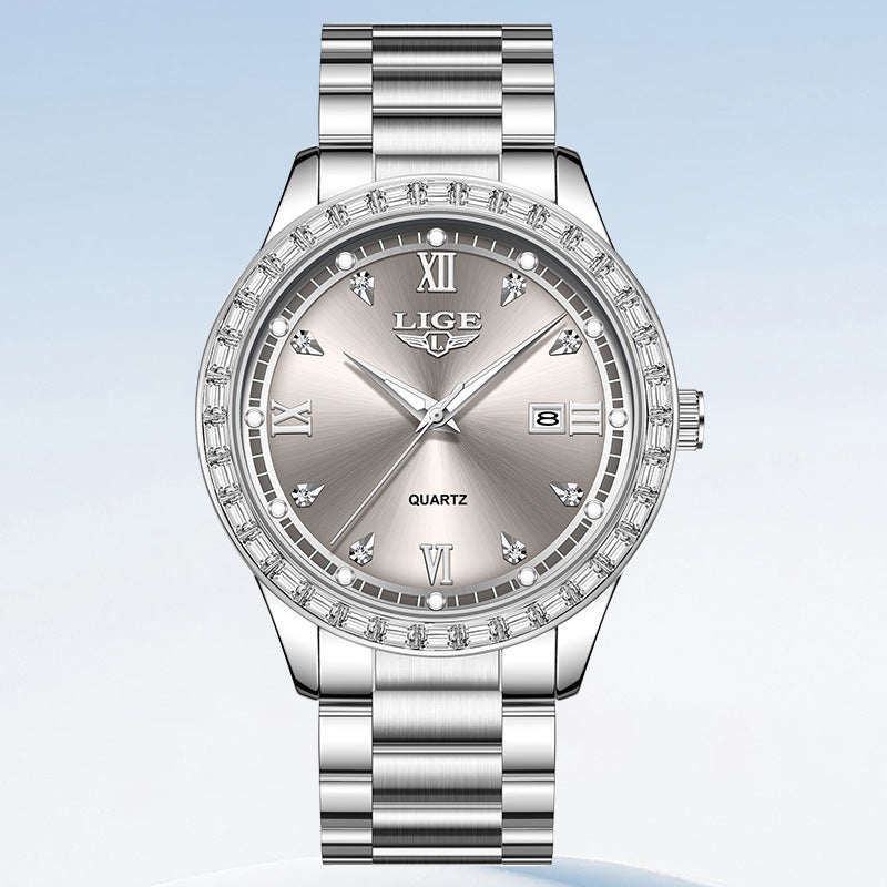 Damen-Uhr mit Strasssteinen | LuxeStyle