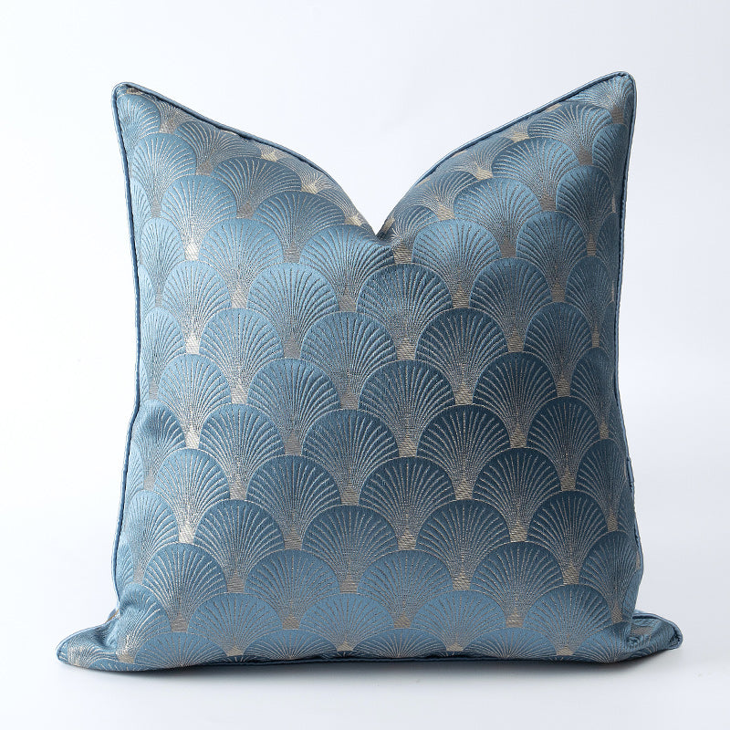 Blau-weisse Patchwork Kissenhülle – Bild 3 | LuxeStyle