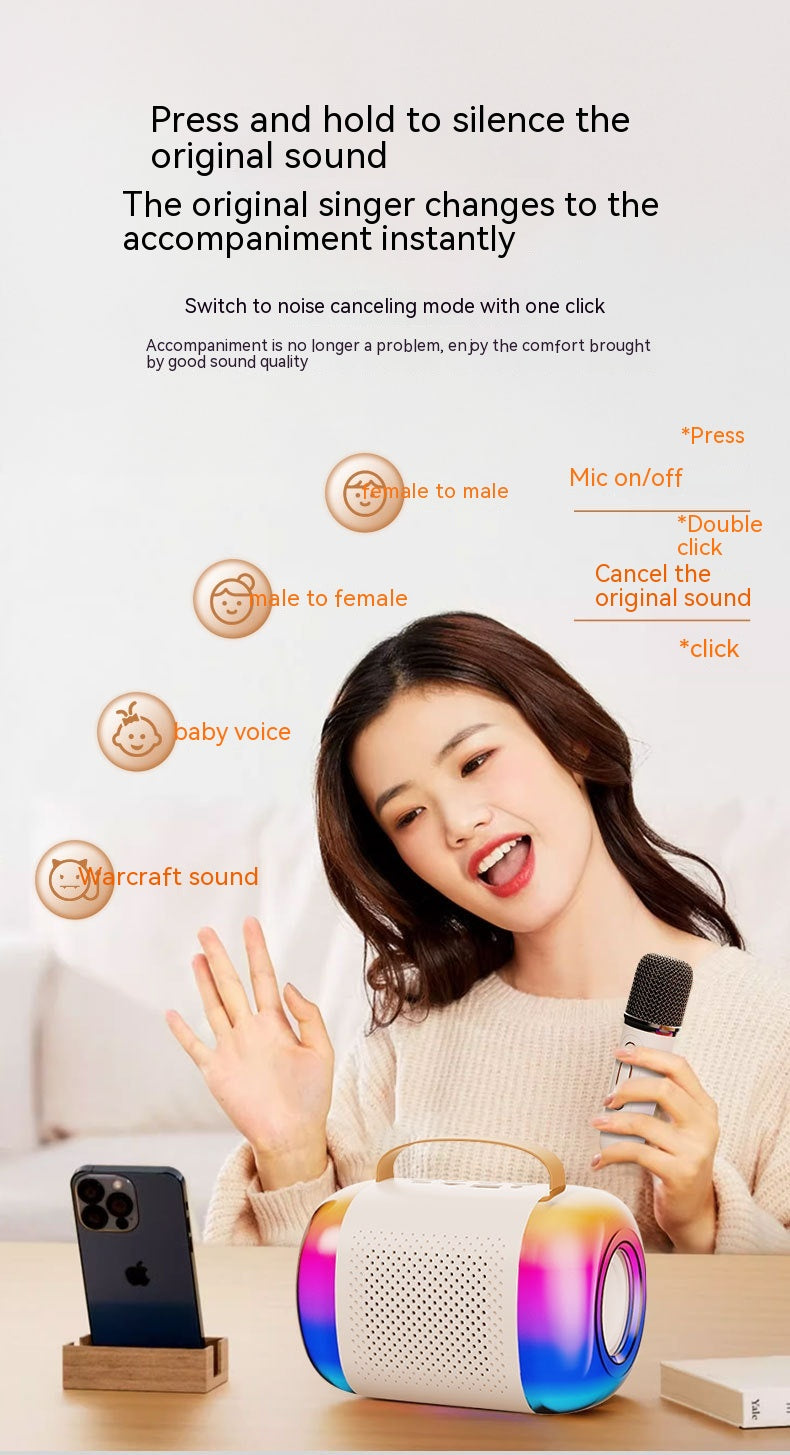 Mini Karaoke Sound Box mit integriertem Bluetooth Mikrofon