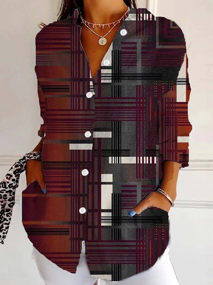 Polyester-Bluse mit Kragen – Bild 8 | LuxeStyle