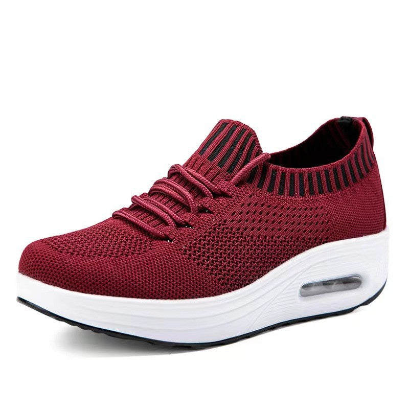 Mesh-Low-Top mit Luftkissen und dicker Sohle für Damen