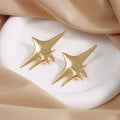 Stern-Ohrringe Gold im 4-Zack-Design