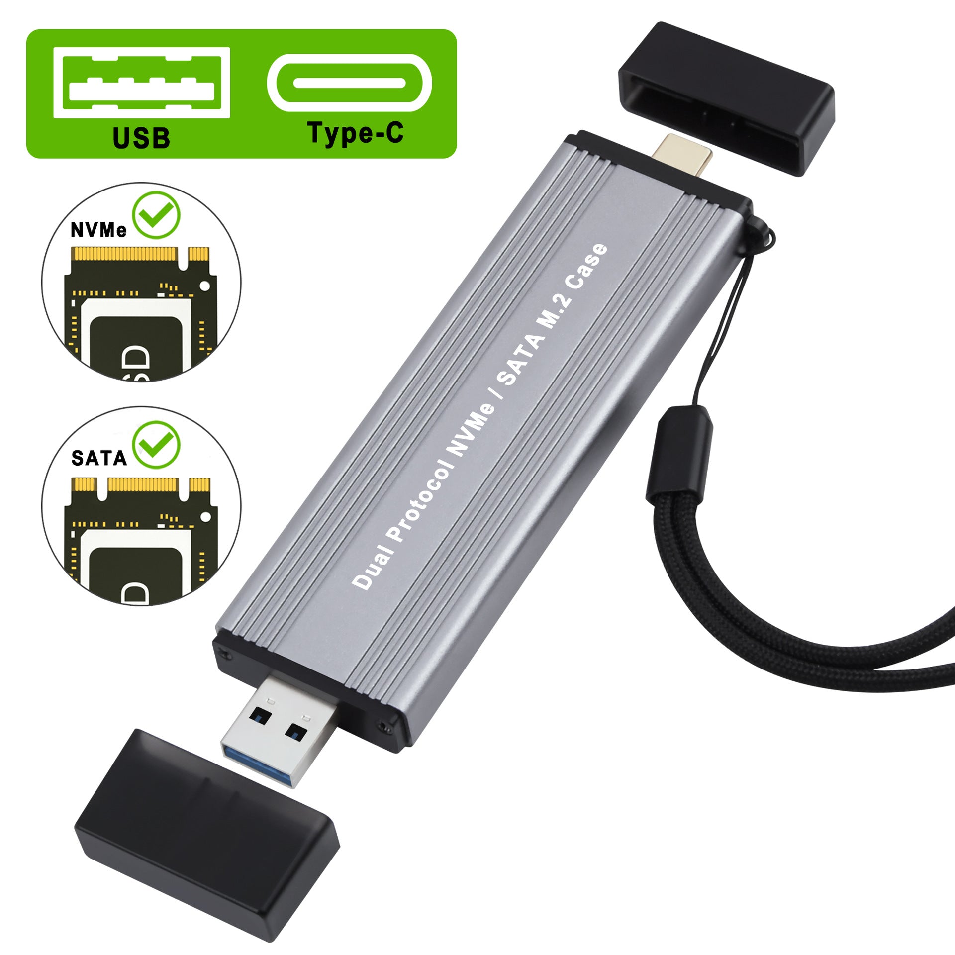 M.2 SSD Aluminium Gehäuse