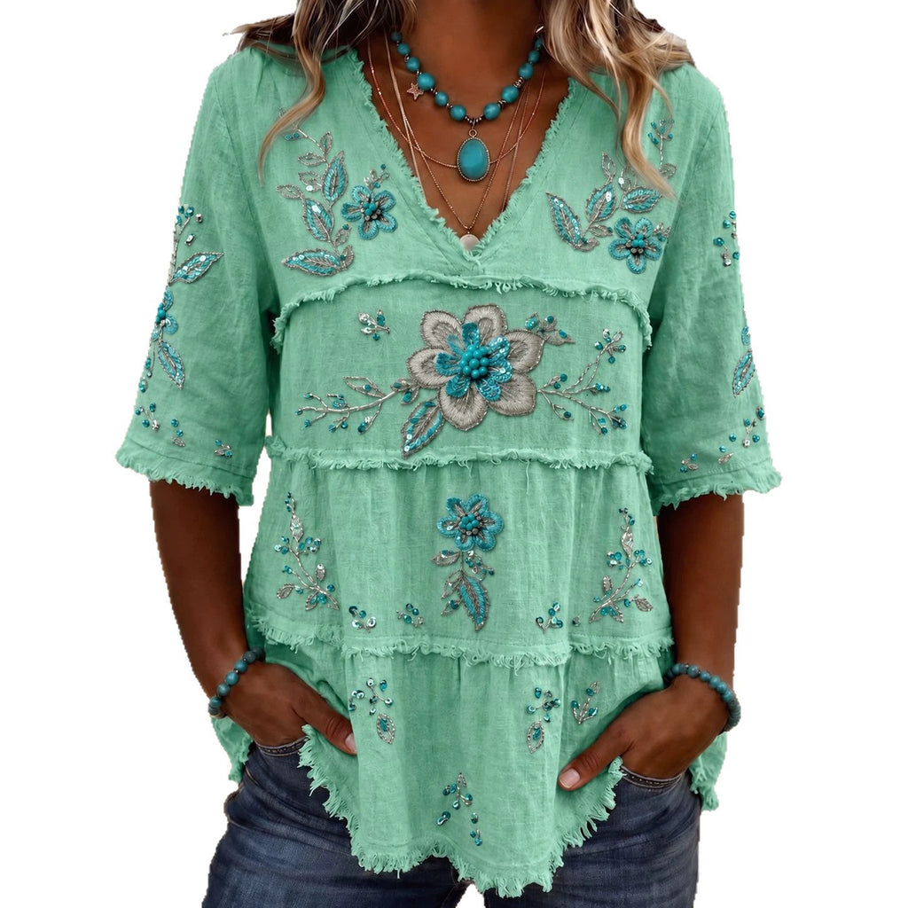 Retro-Print Damen-Top