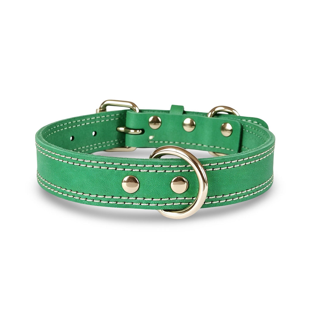 Lederhalsband mit doppelten D-Ringen