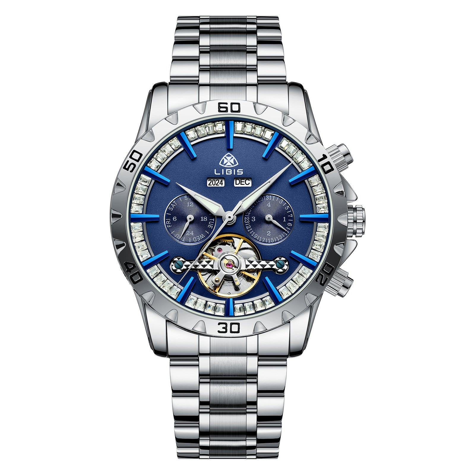 Vollautomatische Stahlarmband Star Sea Mechanische Uhr