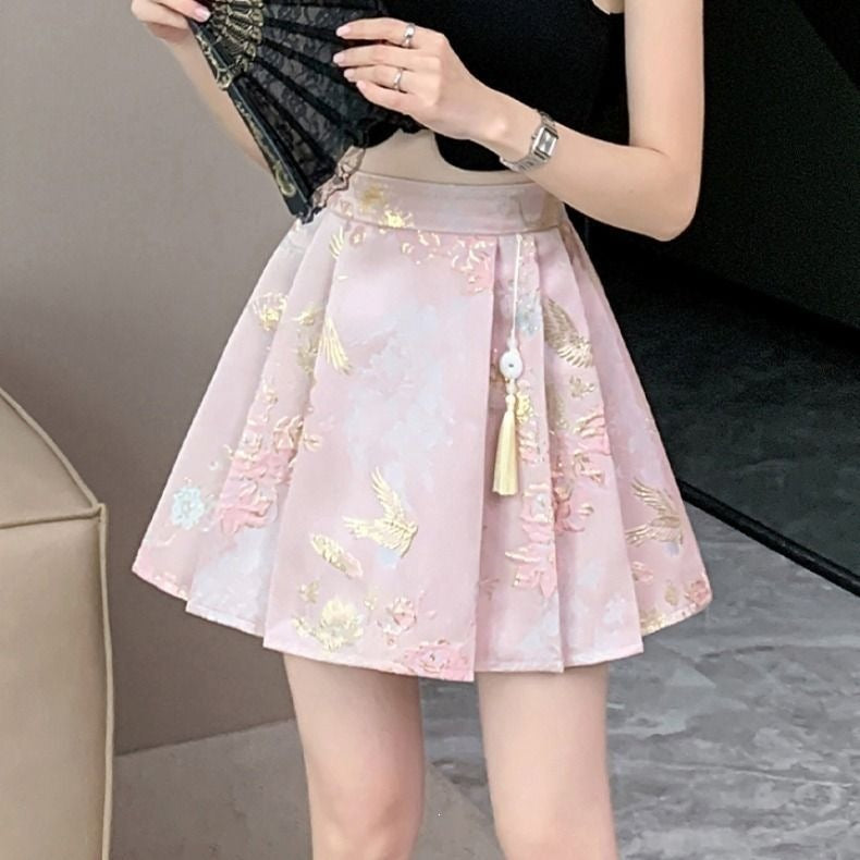 Satin Jupe im New Chinese-Style