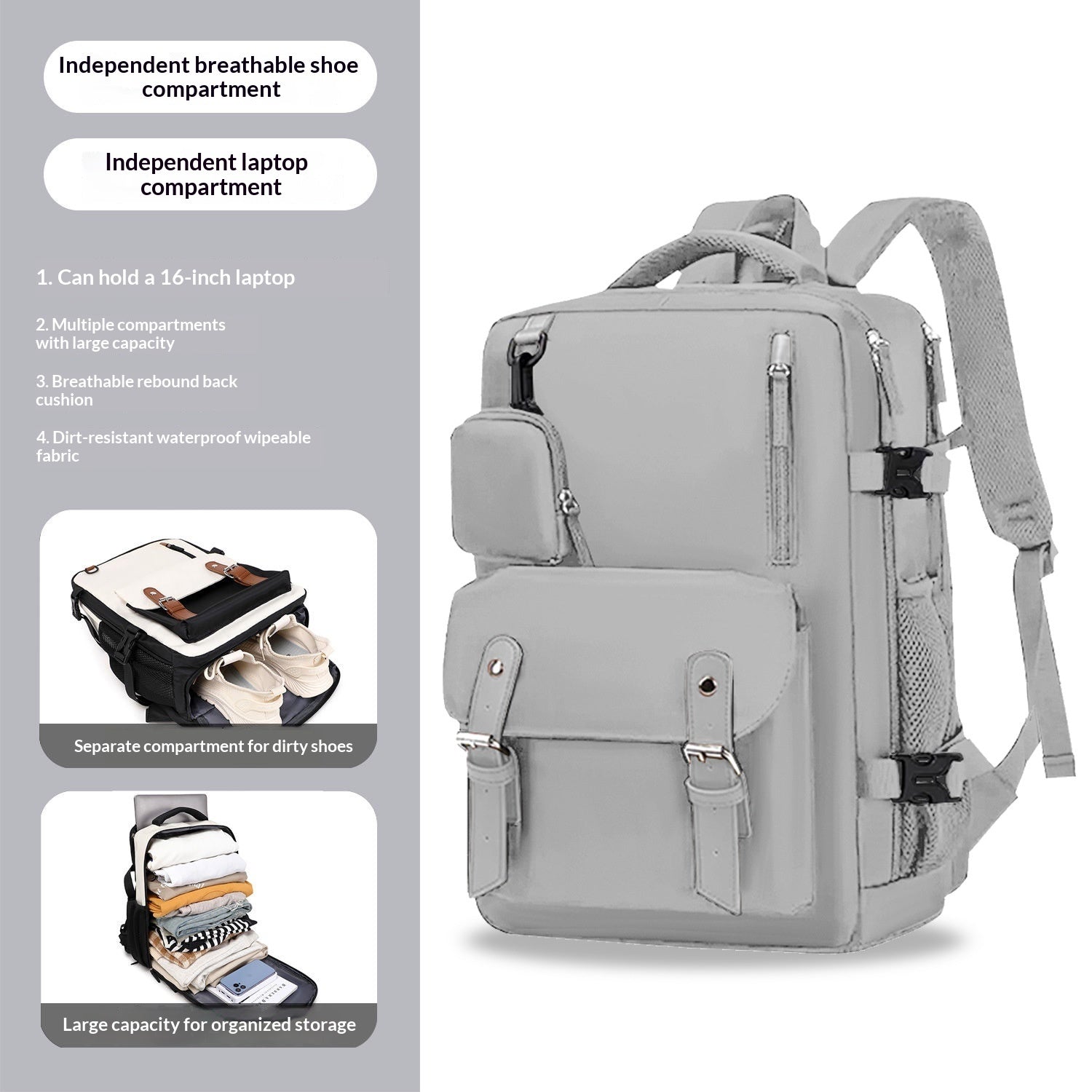 Grosser Laptop-Rucksack für Reise und Studium