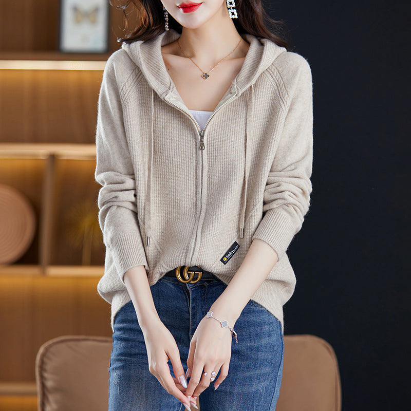 Cardigan Hoodie im Western-Stil
