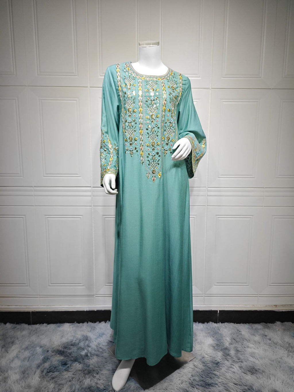 Besticktes Maxikleid für Damen
