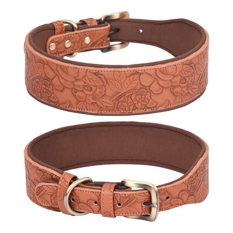 Geprägtes Lederhalsband mit weichem Futter – Bild 7 | LuxeStyle