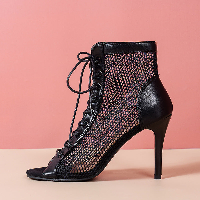 Stiletto-Sandalen mit Schnürung & Peep Toe – Bild 4 | LuxeStyle