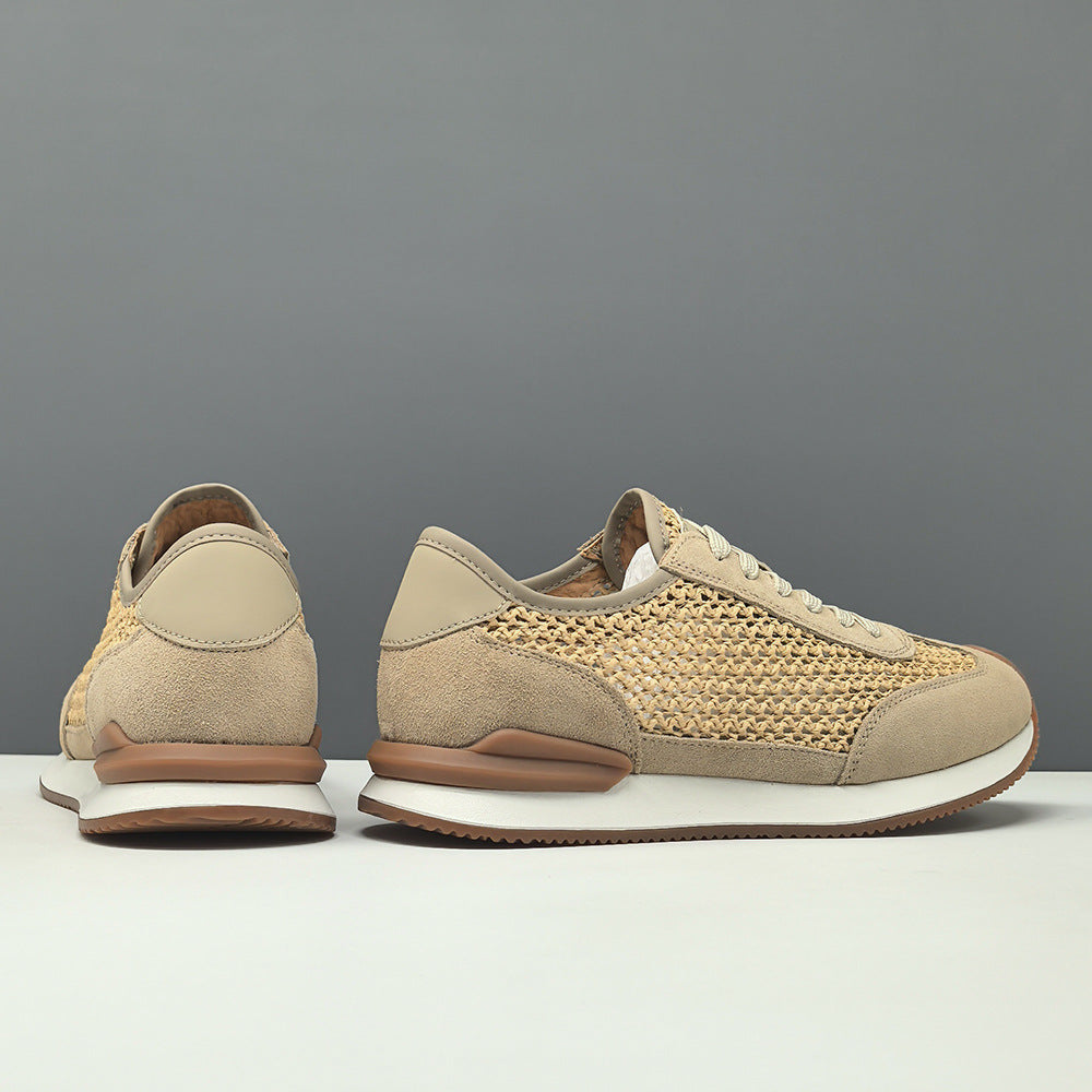 Herren Freizeit-Lederschuhe atmungsaktiv
